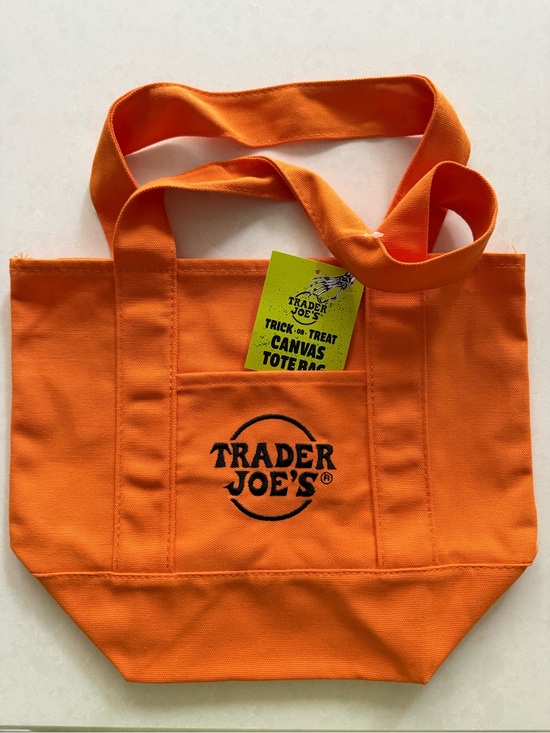 Trader Joe'S Other - Trader Joe's Orange Canvas Tote Bag - Branded Grocery Tote Mini